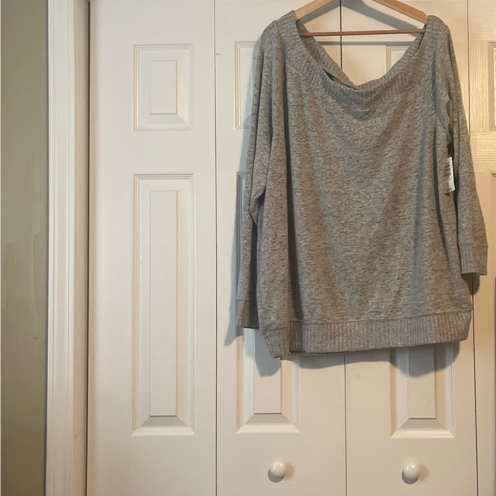 Torrid Light Gray V-Neck Sweater